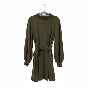 Nasty Gal Olive Green Mini Dress